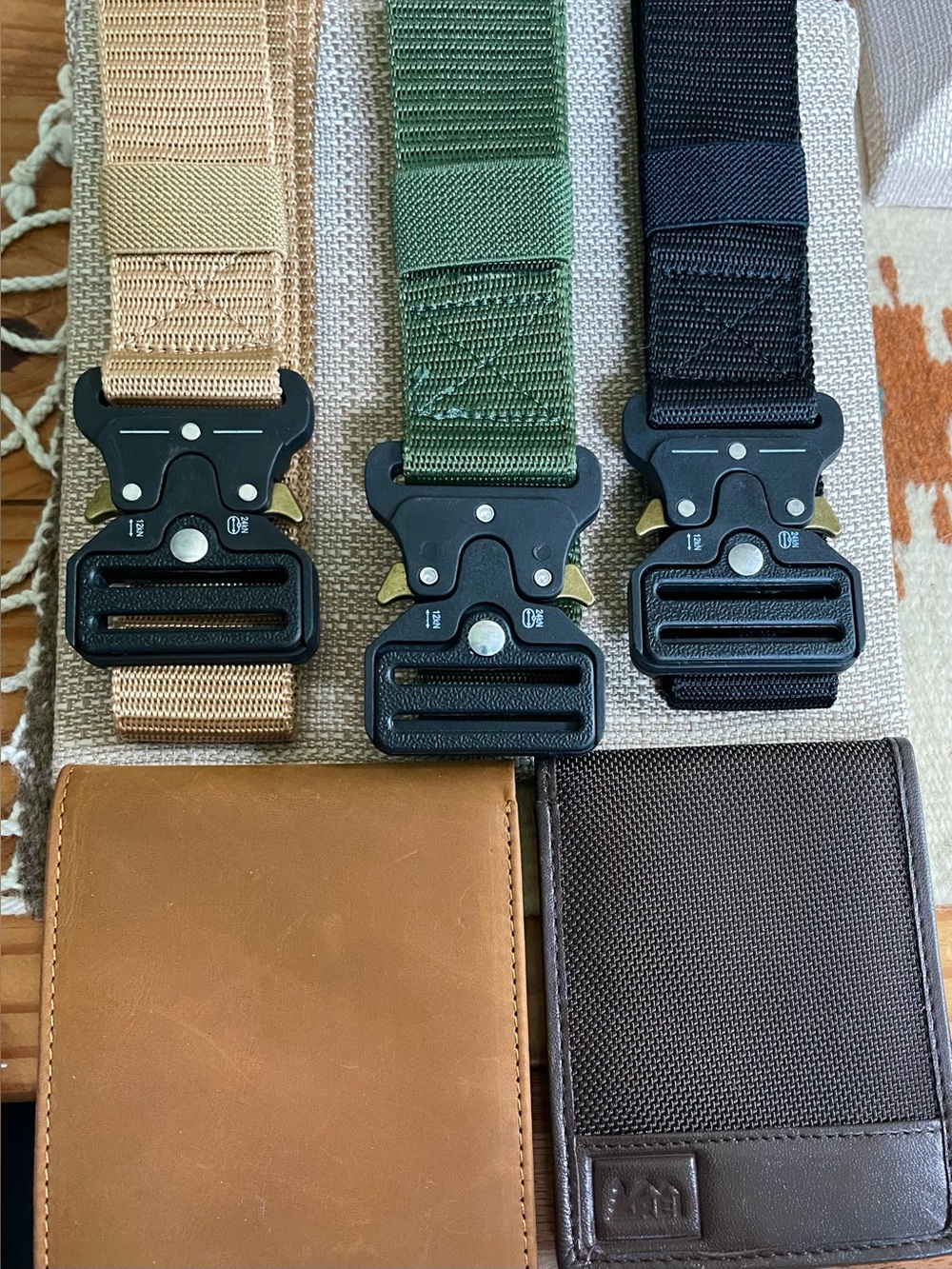 Mens Lot 5 Pieces 3 Belts 2 Wallets  Good Deal!!! All New Without Tag!